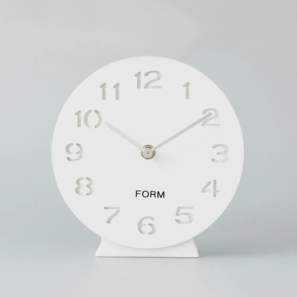【LIVING FORM 方房】《拾刻》簡約桌上型時鐘 白/黑✿70D048